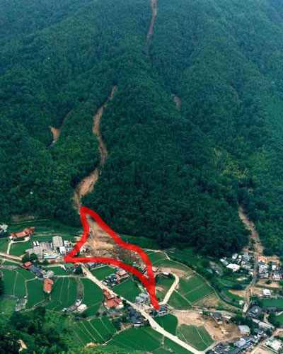 被災地の写真
